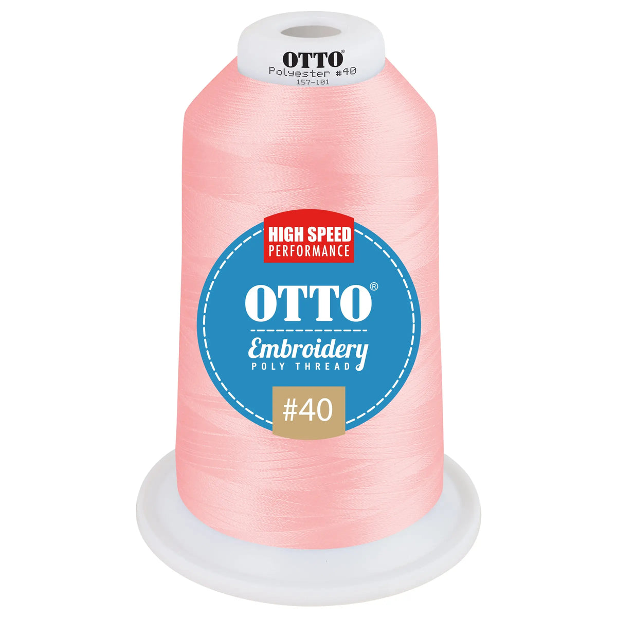 Otto 157-101 Embroidery Poly Thread #40 5,500 Yd. King Cone - 95675 - 7 3/8’’ - 5/8’’