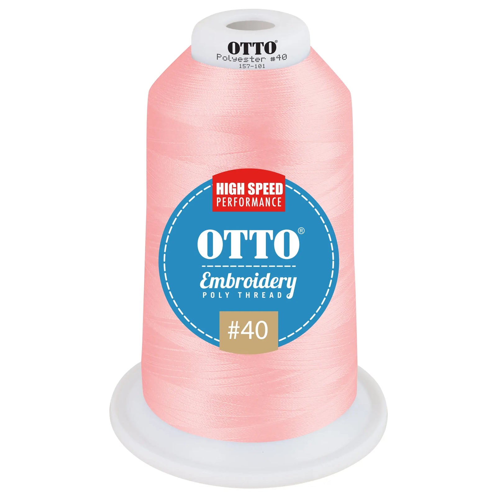 Otto 157-101 Embroidery Poly Thread #40 5,500 Yd. King Cone - 95675 - 7 3/8’’ - 5/8’’