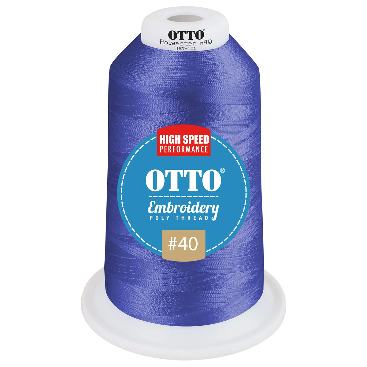Otto 157-101 Embroidery Poly Thread #40 5,500 Yd. King Cone - 95728 - 7 3/8’’ - 5/8’’