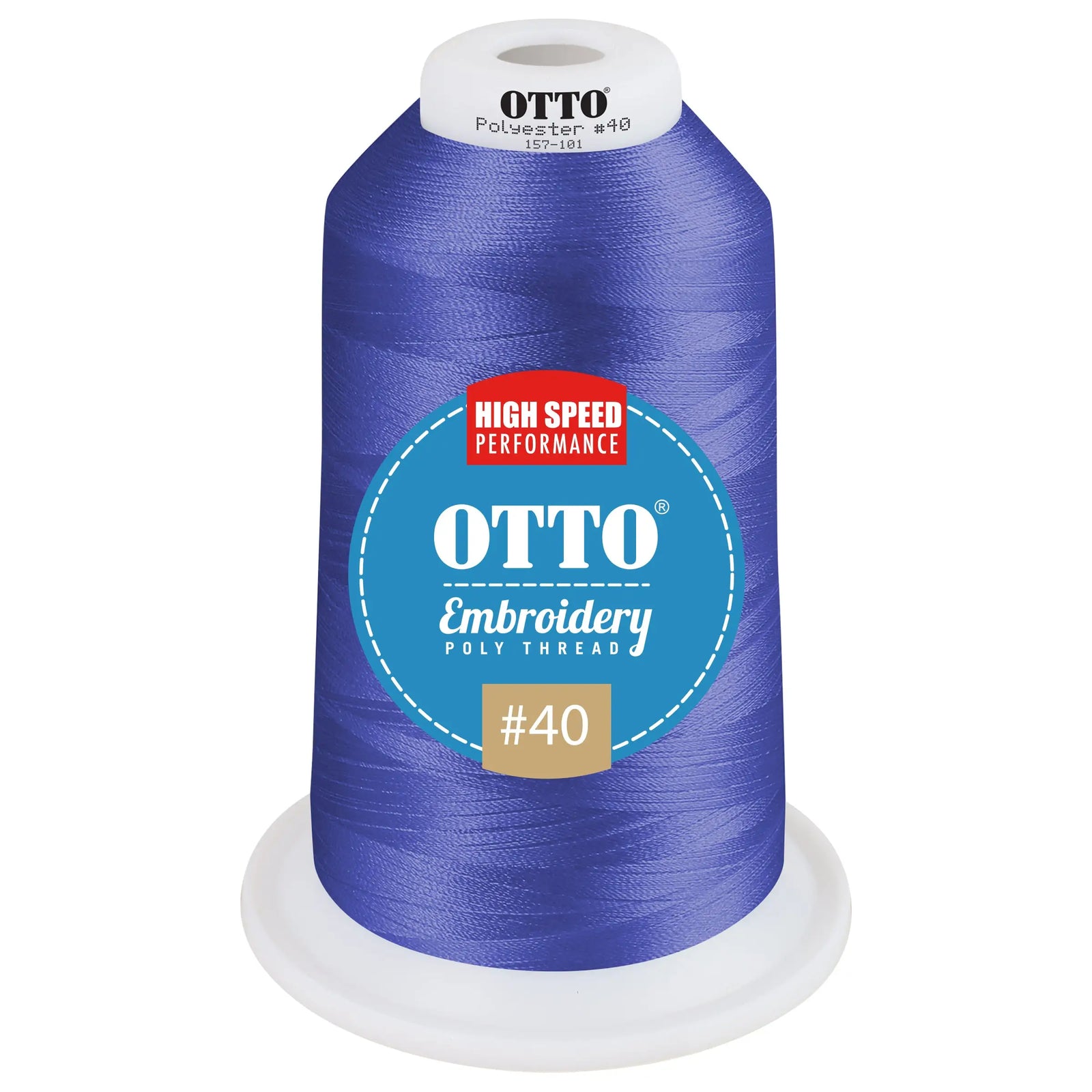 Otto 157-101 Embroidery Poly Thread #40 5,500 Yd. King Cone - 95728 - 7 3/8’’ - 5/8’’