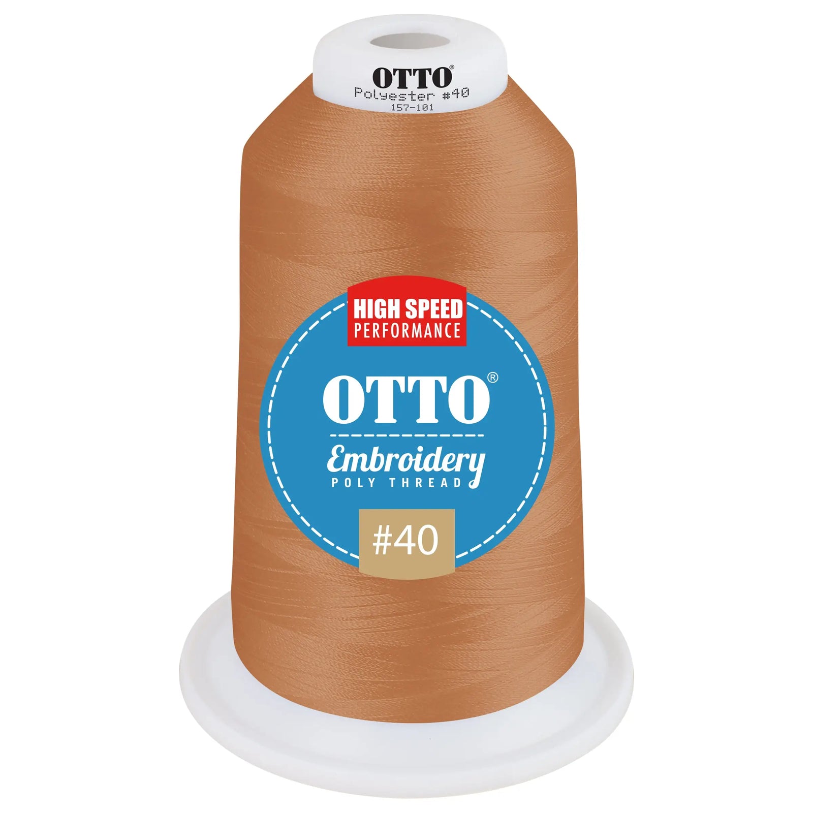 Otto 157-101 Embroidery Poly Thread #40 5,500 Yd. King Cone - 95788 - 7 3/8’’ - 5/8’’