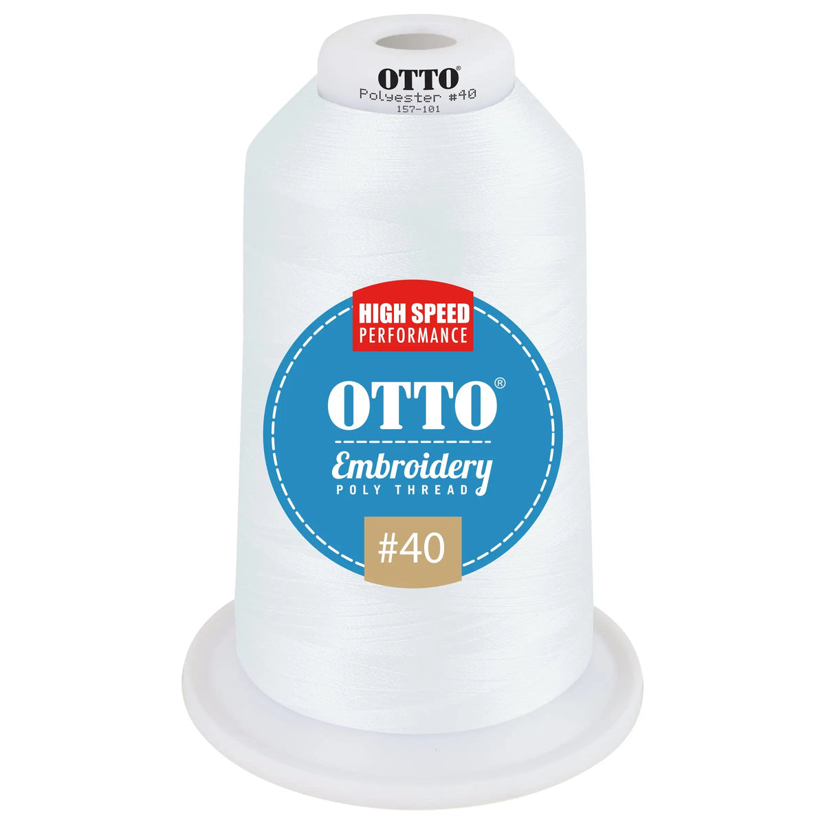 Otto 157-101 Embroidery Poly Thread #40 5,500 Yd. King Cone - 958263
