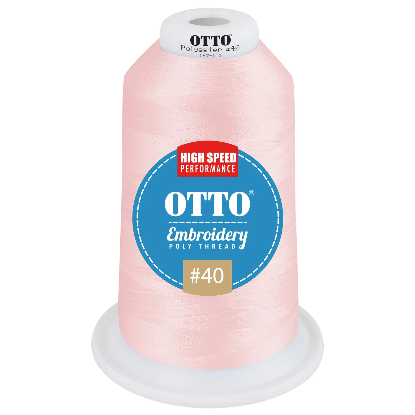 Otto 157-101 Embroidery Poly Thread #40 5,500 Yd. King Cone - 99030 - 7 3/8’’ - 5/8’’