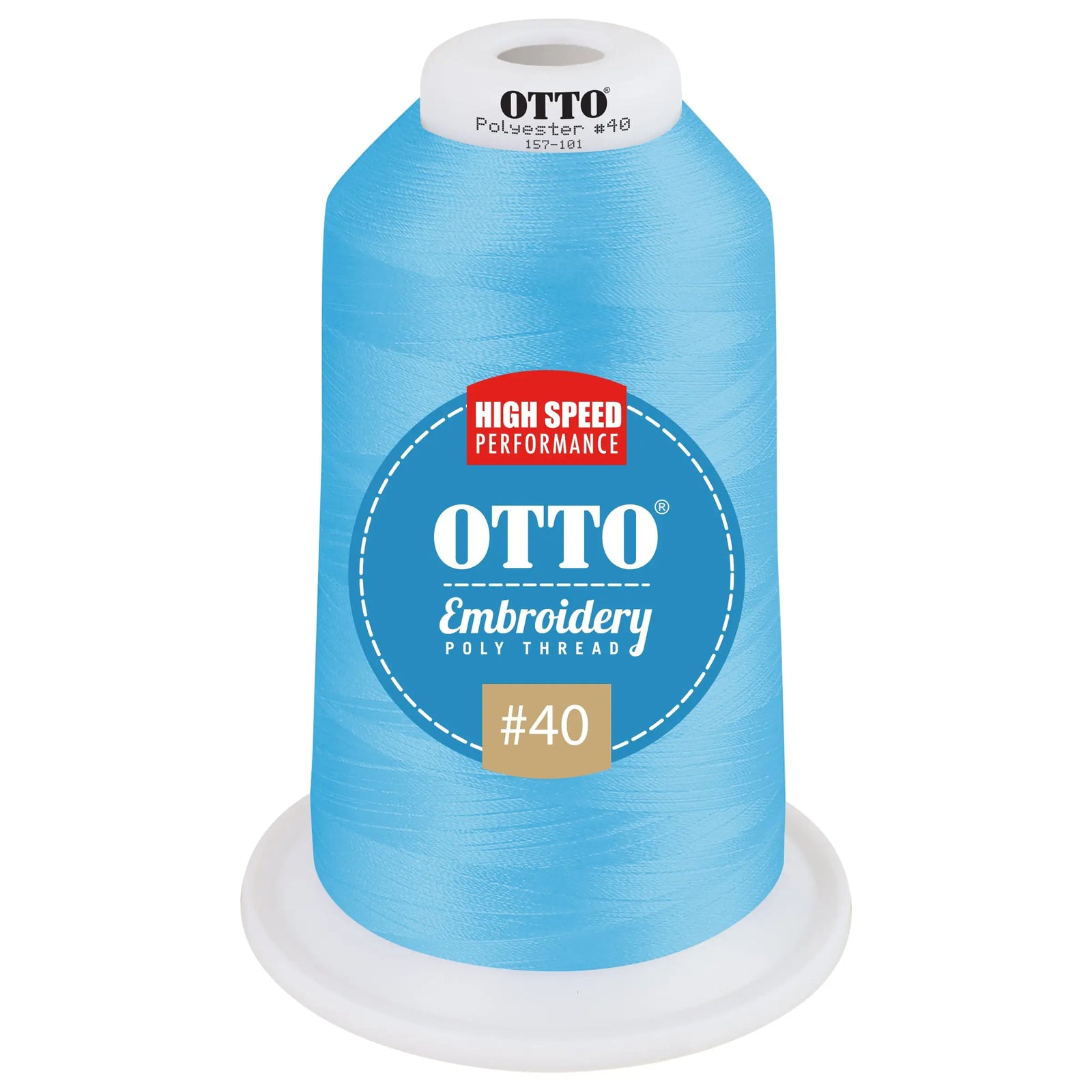 Otto 157-101 Embroidery Poly Thread #40 5,500 Yd. King Cone - 99052 - 7 3/8’’ - 5/8’’