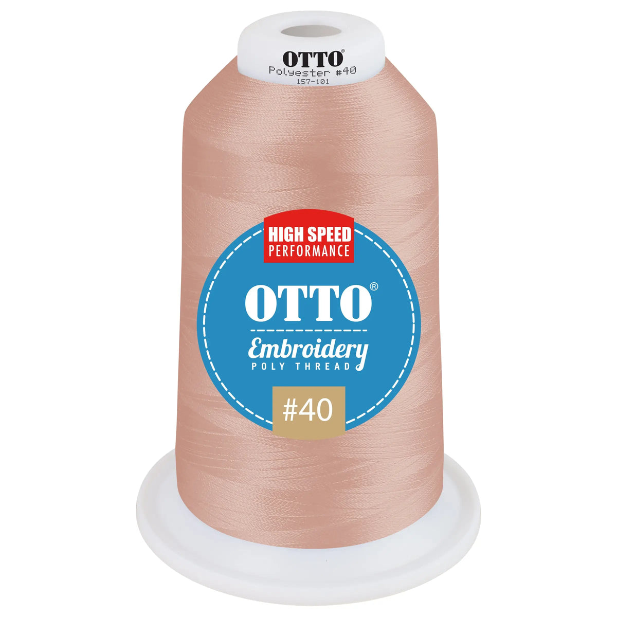 Otto 157-101 Embroidery Poly Thread #40 5,500 Yd. King Cone - 99086 - 7 3/8’’ - 5/8’’