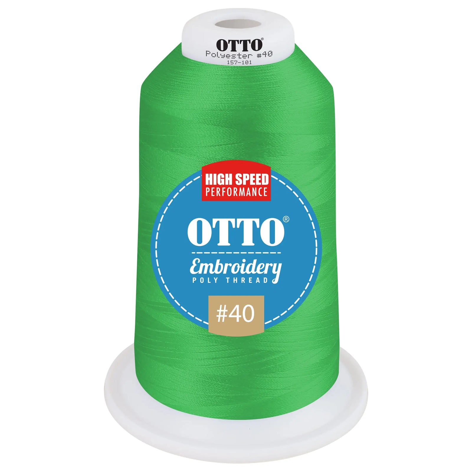 Otto 157-101 Embroidery Poly Thread #40 5,500 Yd. King Cone - 99091 - 7 3/8’’ - 5/8’’