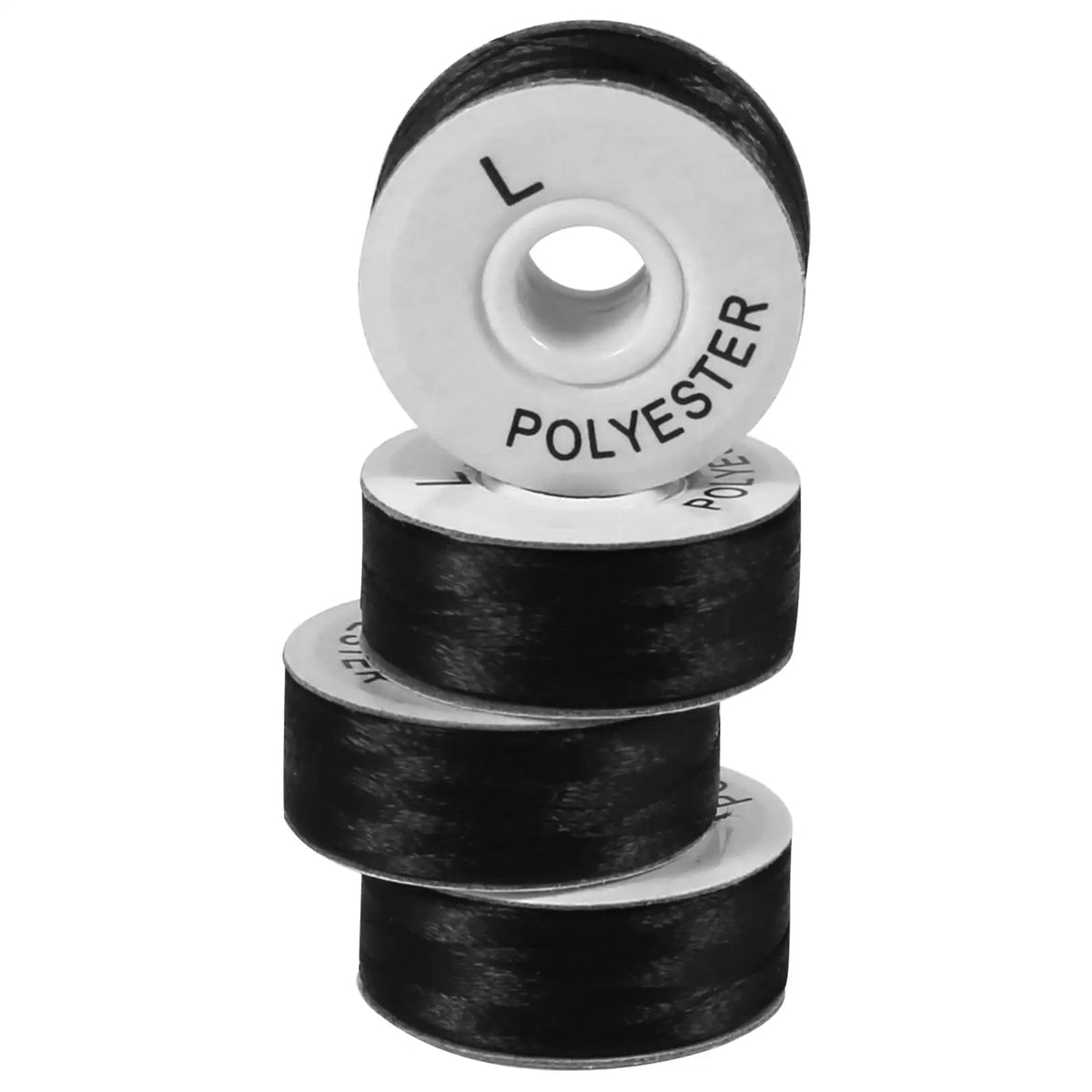 Otto 157-103 Embroidery Pre-wound Bobbin Thread - Black - 7 3/8’’ - 5/8’’