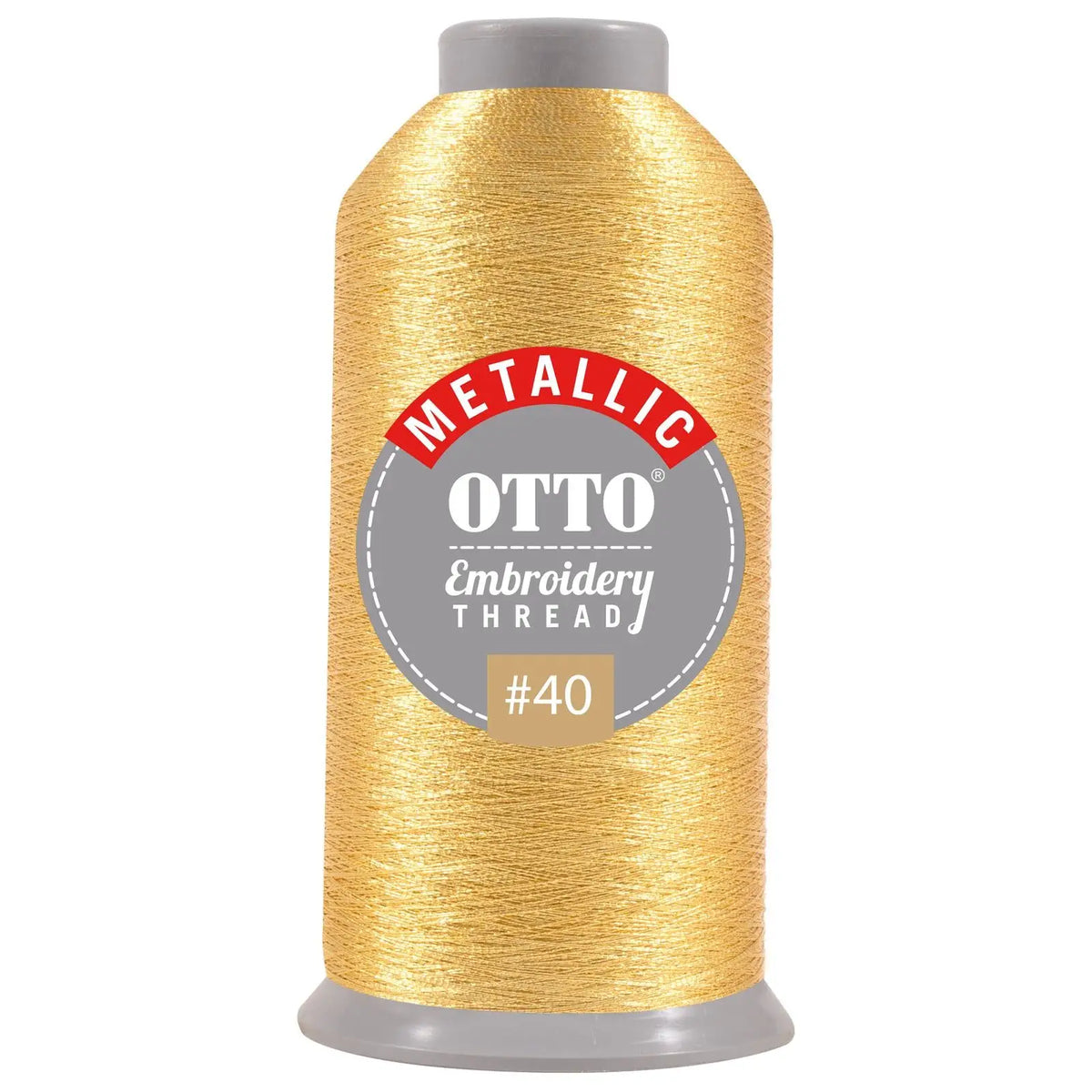 Otto 157-106 Embroidery Metallic Thread #40 3,300 Yd. Cone - 703 - 7 3/8’’ - 5/8’’
