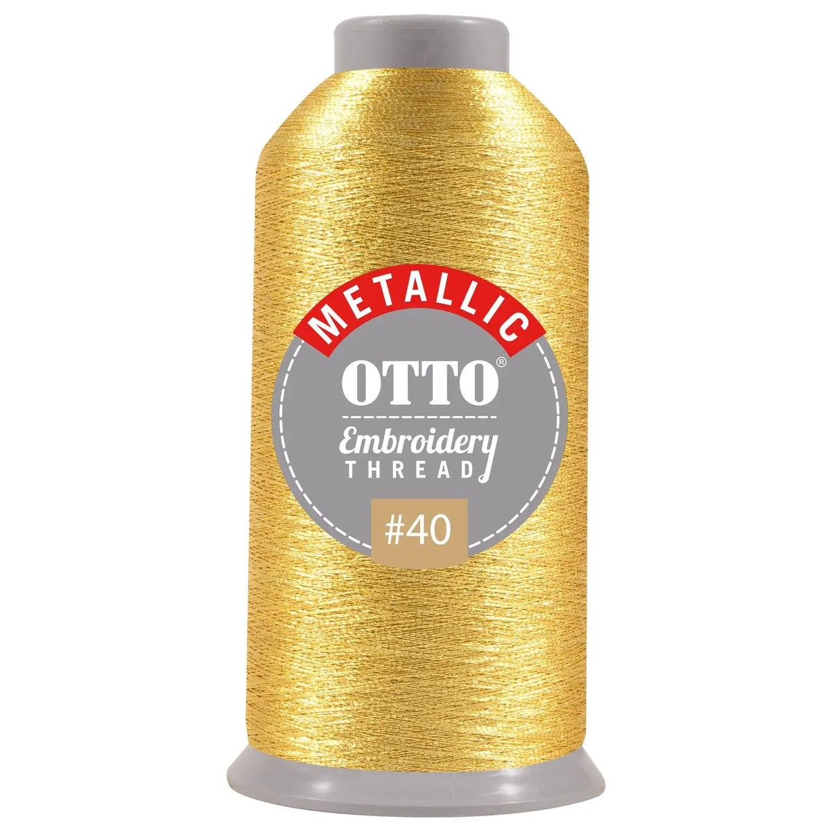 Otto 157-106 Embroidery Metallic Thread #40 3,300 Yd. Cone - 705 - 7 3/8’’ - 5/8’’