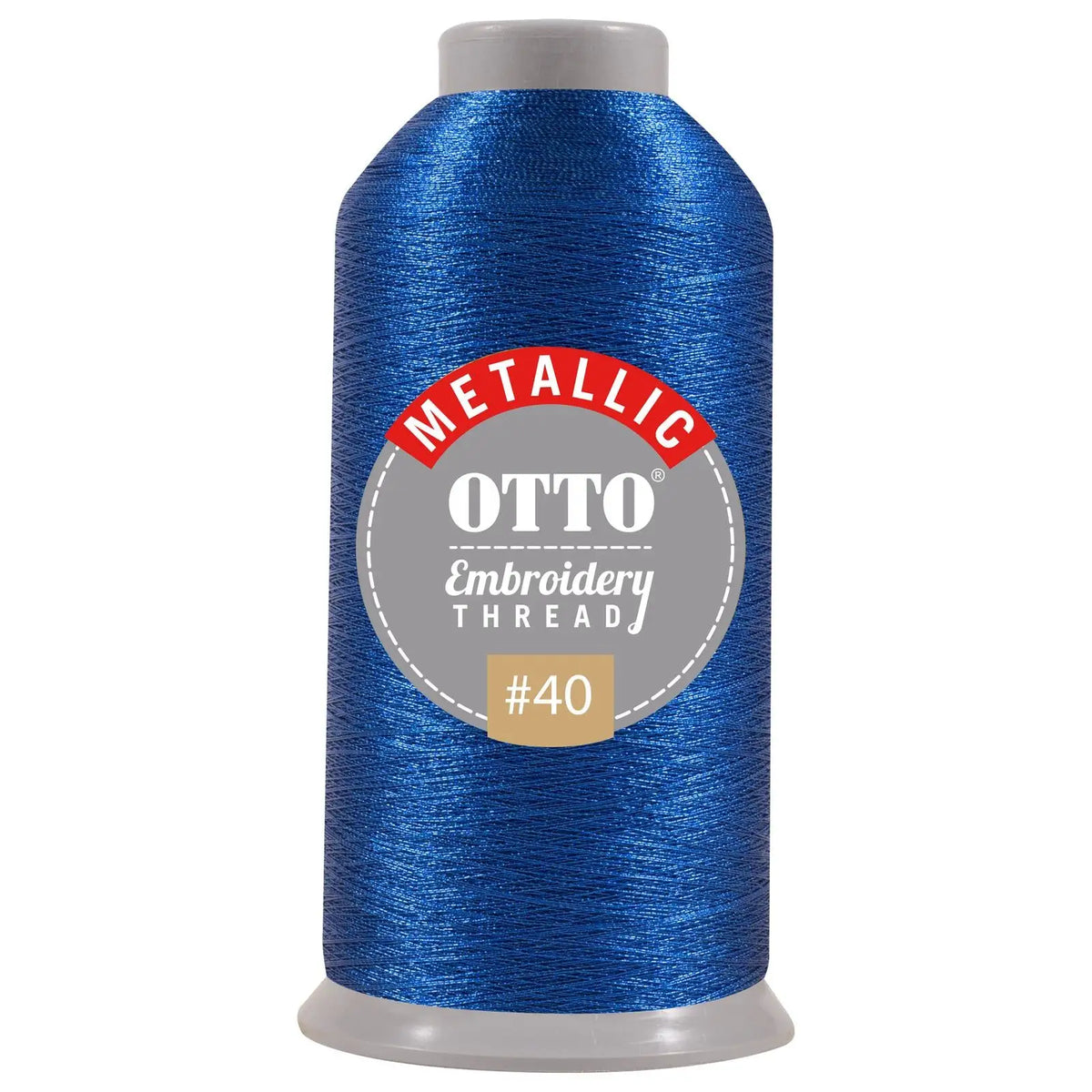 Otto 157-106 Embroidery Metallic Thread #40 3,300 Yd. Cone - 708 - 7 3/8’’ - 5/8’’