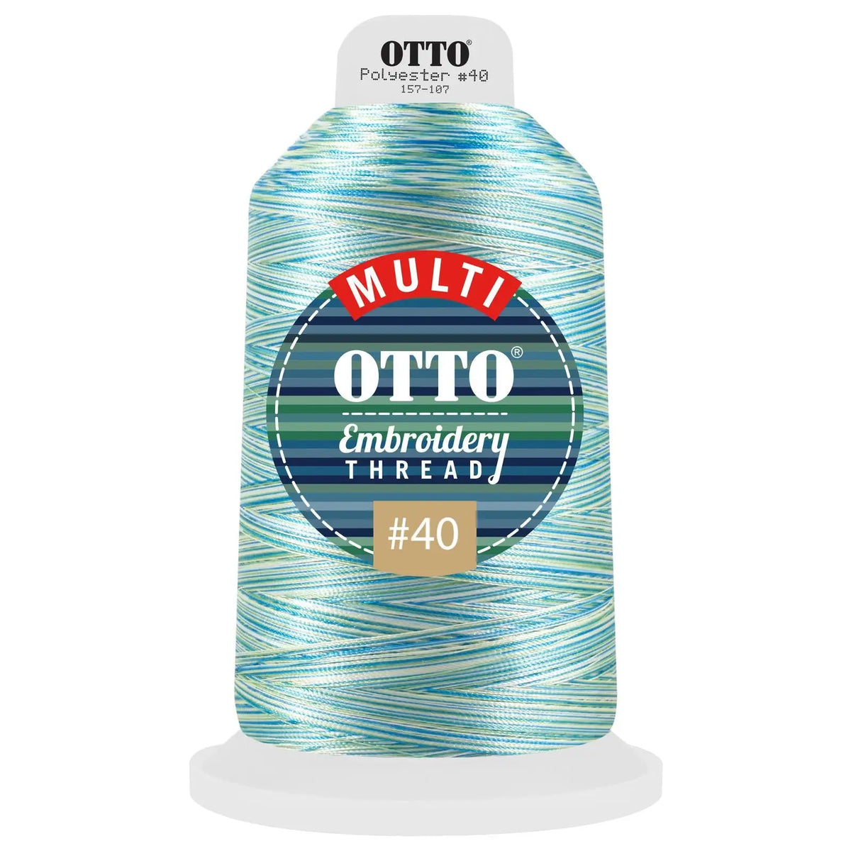Otto 157-107 Embroidery Multicolor Thread #40 5,500 Yd. King Cone - 805 - 7 3/8’’ - 5/8’’