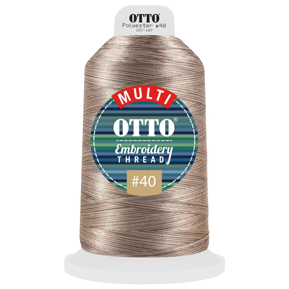Otto 157-107 Embroidery Multicolor Thread #40 5,500 Yd. King Cone - 809 - 7 3/8’’ - 5/8’’