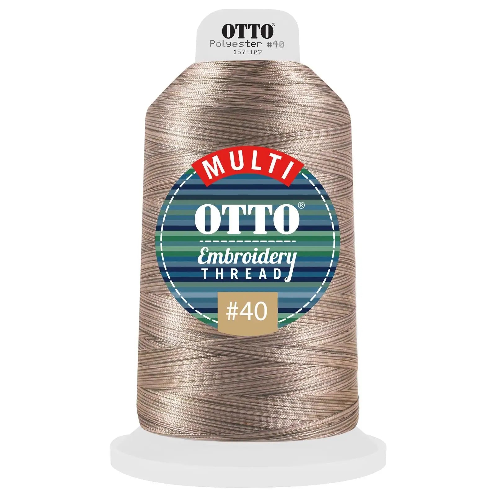 Otto 157-107 Embroidery Multicolor Thread #40 5,500 Yd. King Cone - 809 - 7 3/8’’ - 5/8’’