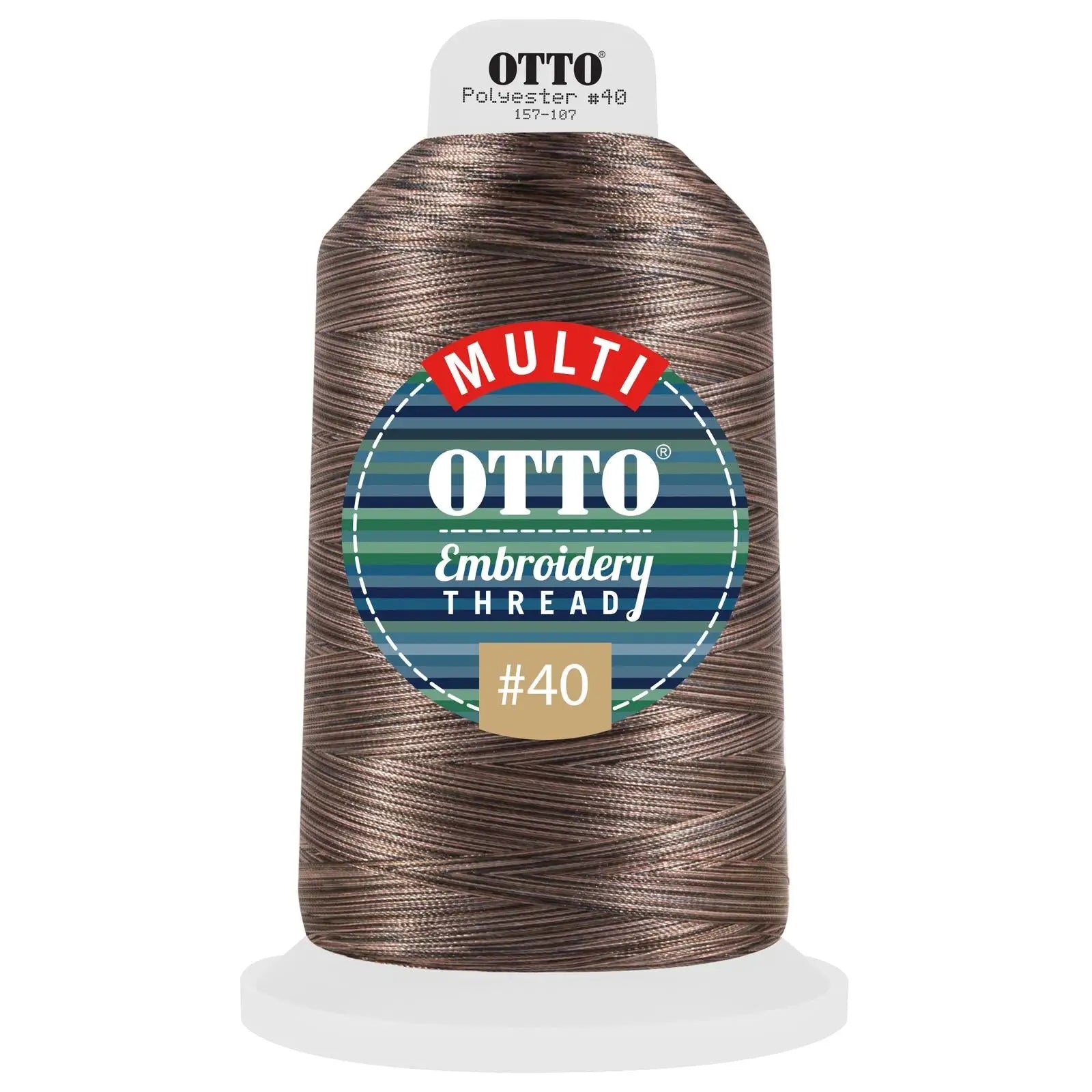 Otto 157-107 Embroidery Multicolor Thread #40 5,500 Yd. King Cone - 810 - 7 3/8’’ - 5/8’’