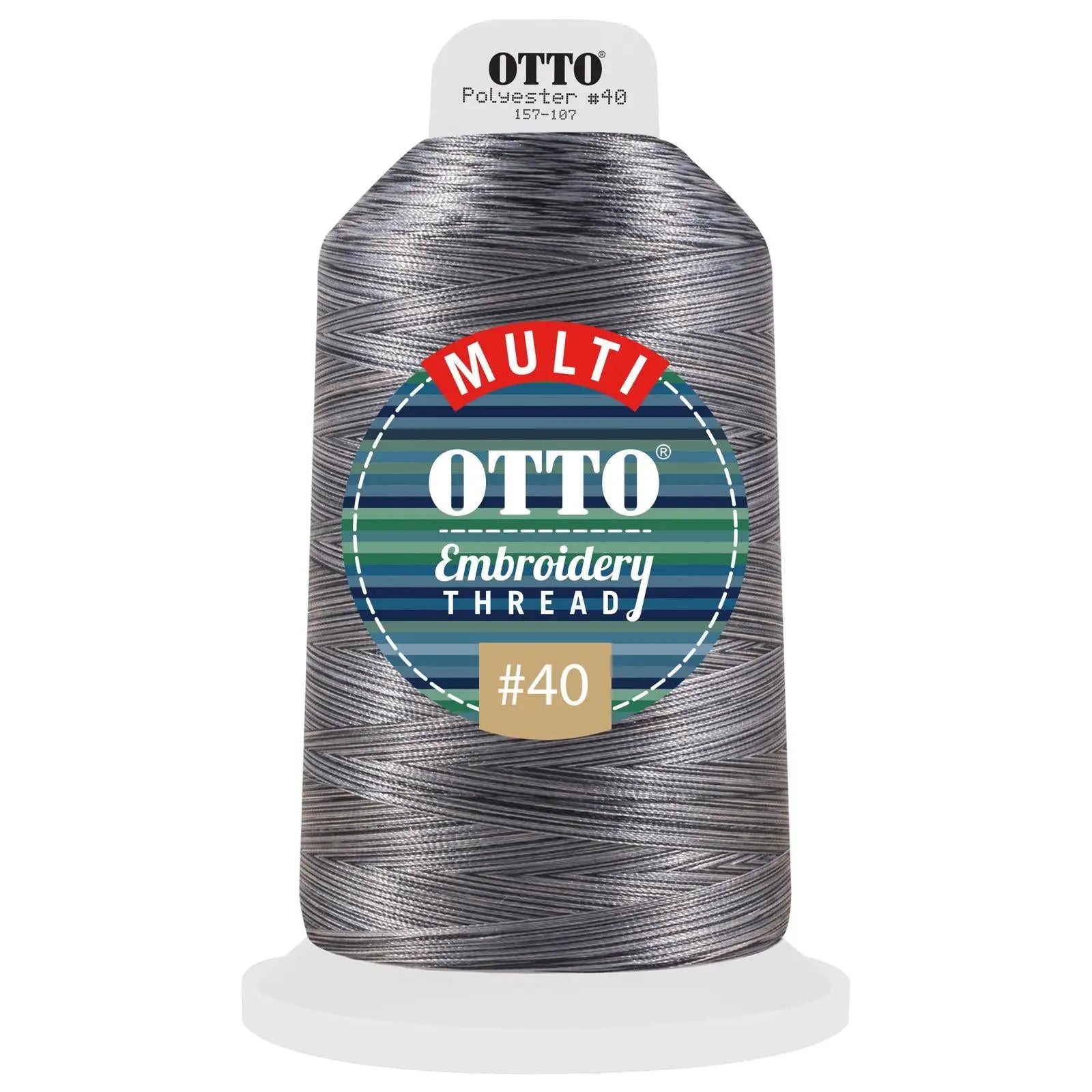 Otto 157-107 Embroidery Multicolor Thread #40 5,500 Yd. King Cone - 811 - 7 3/8’’ - 5/8’’