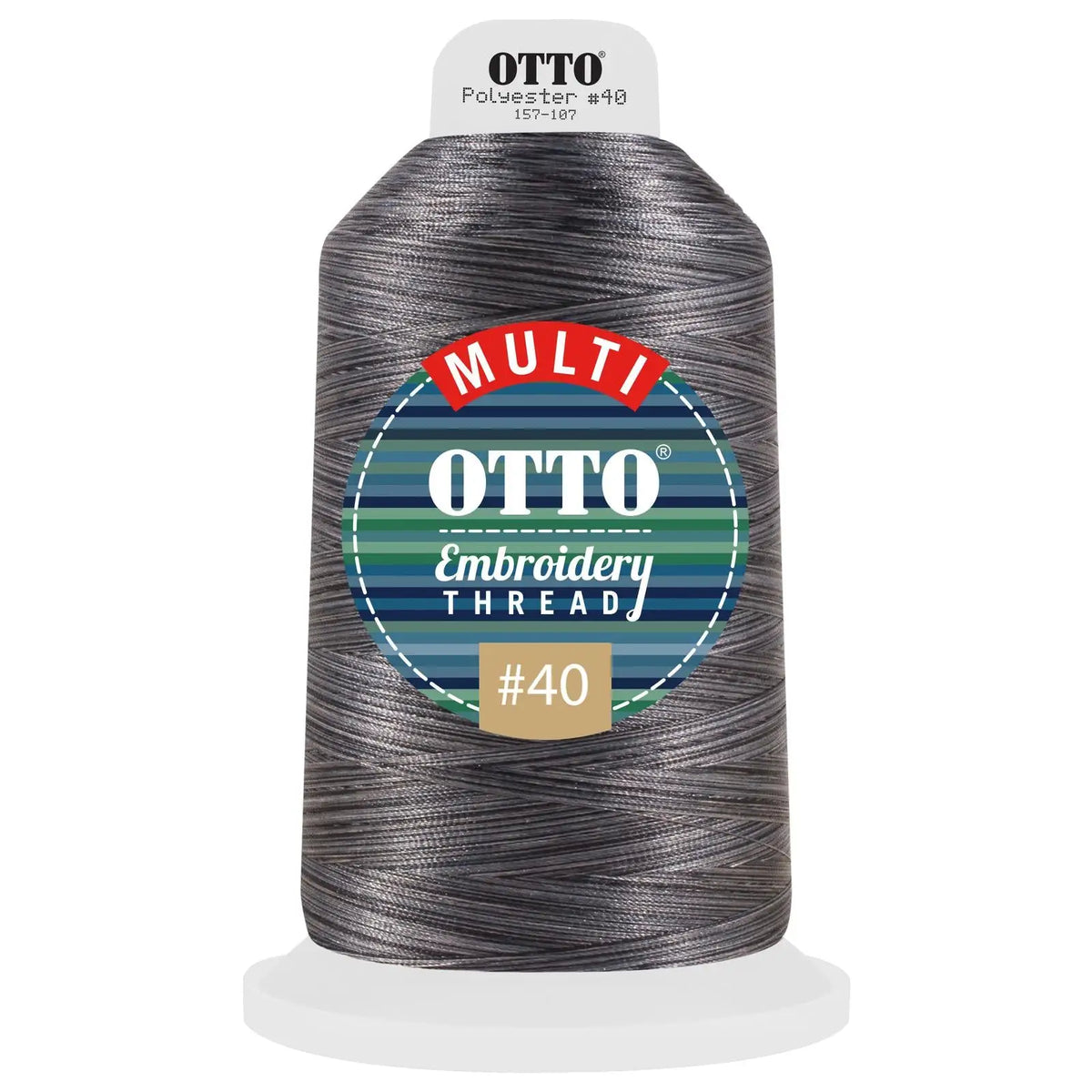 Otto 157-107 Embroidery Multicolor Thread #40 5,500 Yd. King Cone - 812 - 7 3/8’’ - 5/8’’