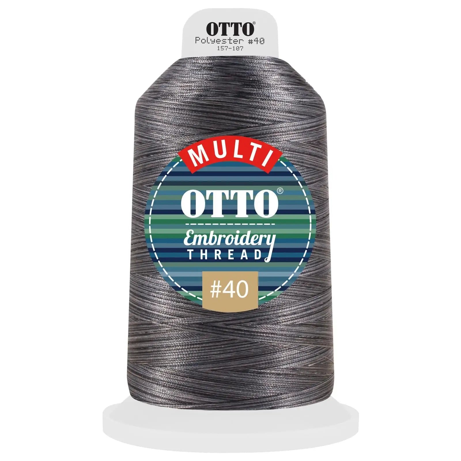 Otto 157-107 Embroidery Multicolor Thread #40 5,500 Yd. King Cone - 812 - 7 3/8’’ - 5/8’’