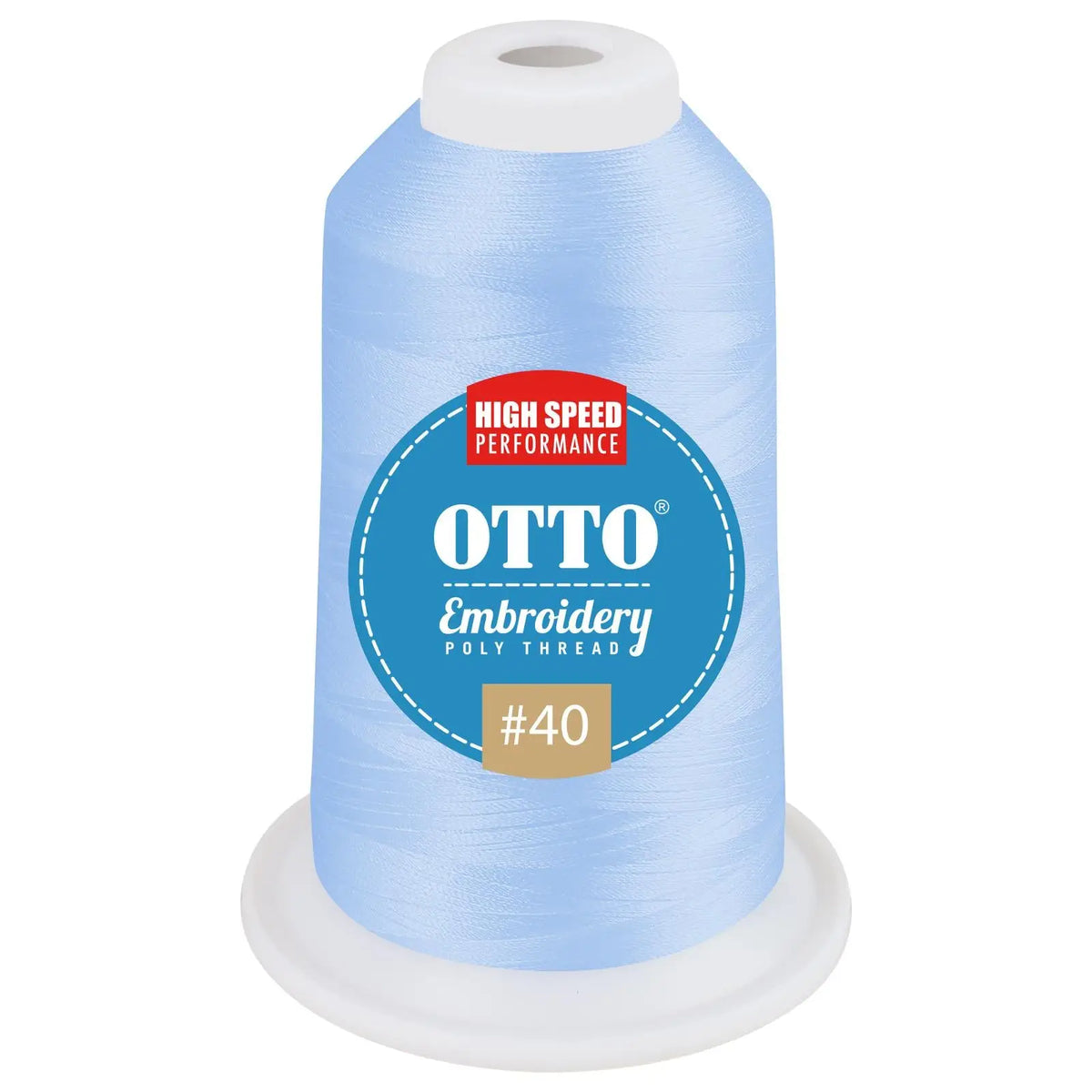 Otto 157-108 Embroidery Poly Thread #40 1,100 Yd. Cone - 3278 - 7 3/8’’ - 5/8’’