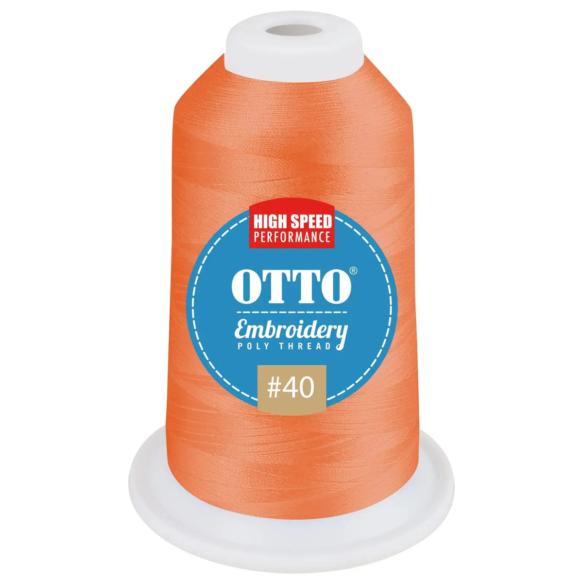 Otto 157-108 Embroidery Poly Thread #40 1,100 Yd. Cone - 41595 - 7 3/8’’ - 5/8’’