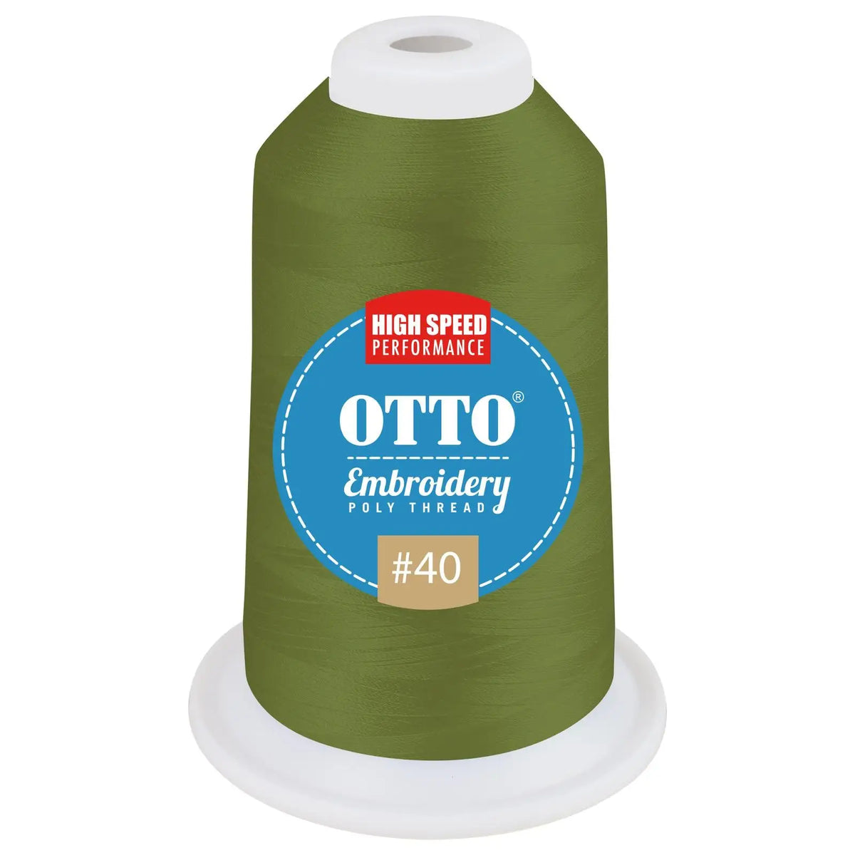 Otto 157-108 Embroidery Poly Thread #40 1,100 Yd. Cone - 45757 - 7 3/8’’ - 5/8’’