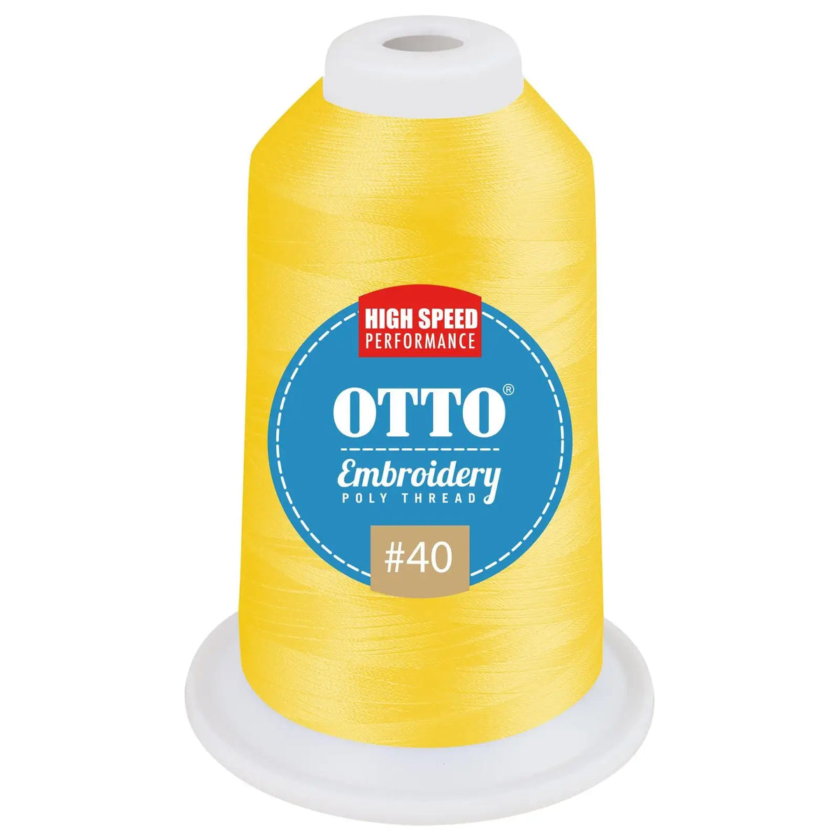 Otto 157-108 Embroidery Poly Thread #40 1,100 Yd. Cone - 47405 - 7 3/8’’ - 5/8’’