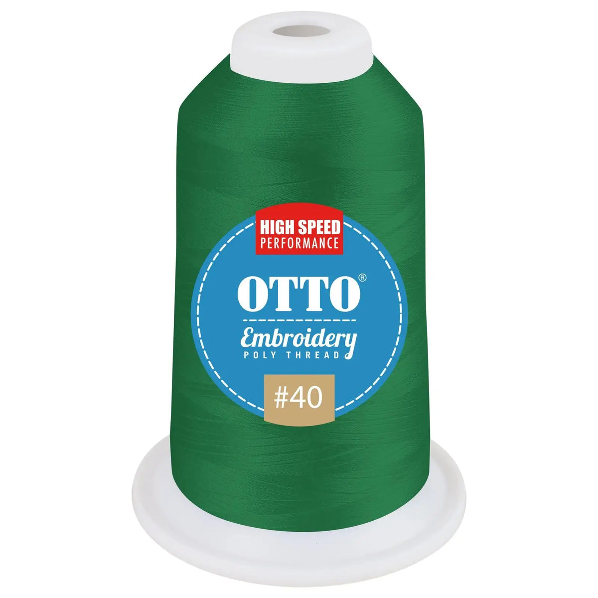 Otto 157-108 Embroidery Poly Thread #40 1,100 Yd. Cone - 47734 - 7 3/8’’ - 5/8’’