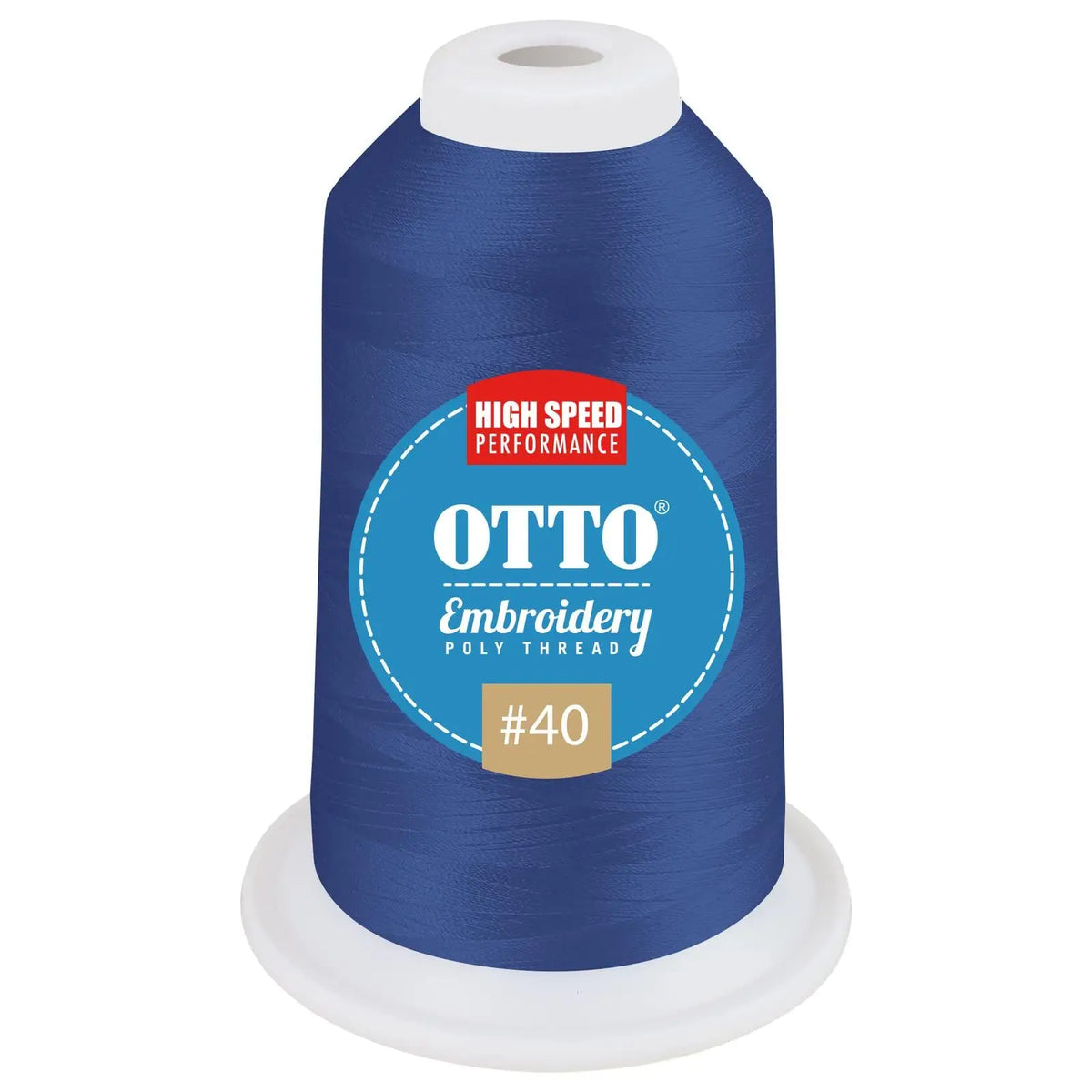 Otto 157-108 Embroidery Poly Thread #40 1,100 Yd. Cone - 48783 - 7 3/8’’ - 5/8’’