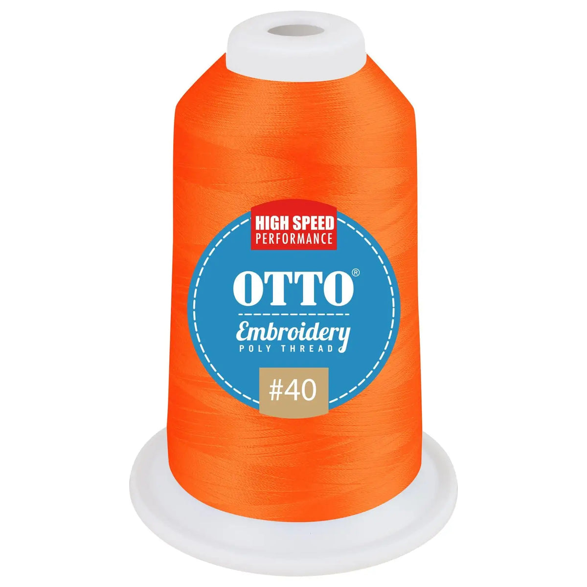 Otto 157-108 Embroidery Poly Thread #40 1,100 Yd. Cone - 49072 - 7 3/8’’ - 5/8’’