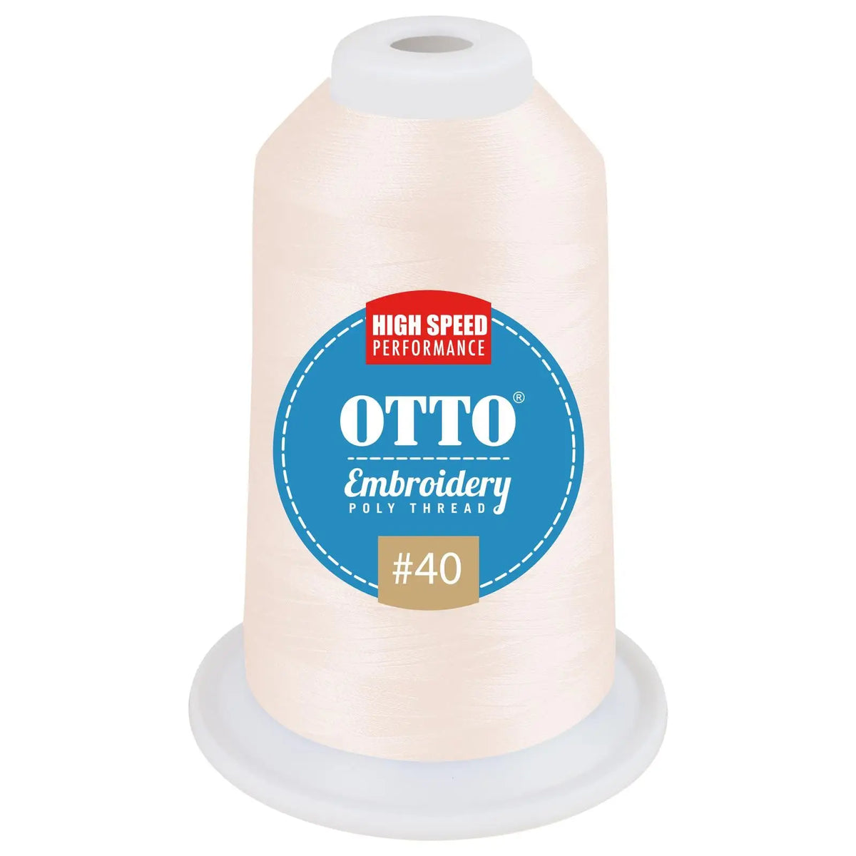 Otto 157-108 Embroidery Poly Thread #40 1,100 Yd. Cone - 49225 - 7 3/8’’ - 5/8’’