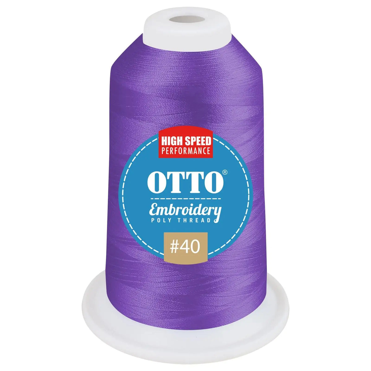 Otto 157-108 Embroidery Poly Thread #40 1,100 Yd. Cone - 510219 - 7 3/8’’ - 5/8’’