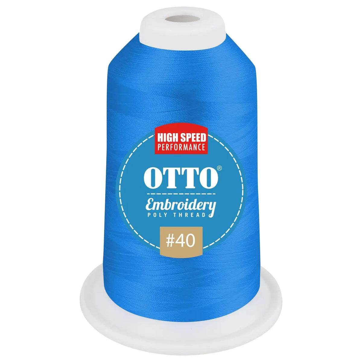 Otto 157-108 Embroidery Poly Thread #40 1,100 Yd. Cone - 510273 - 7 3/8’’ - 5/8’’
