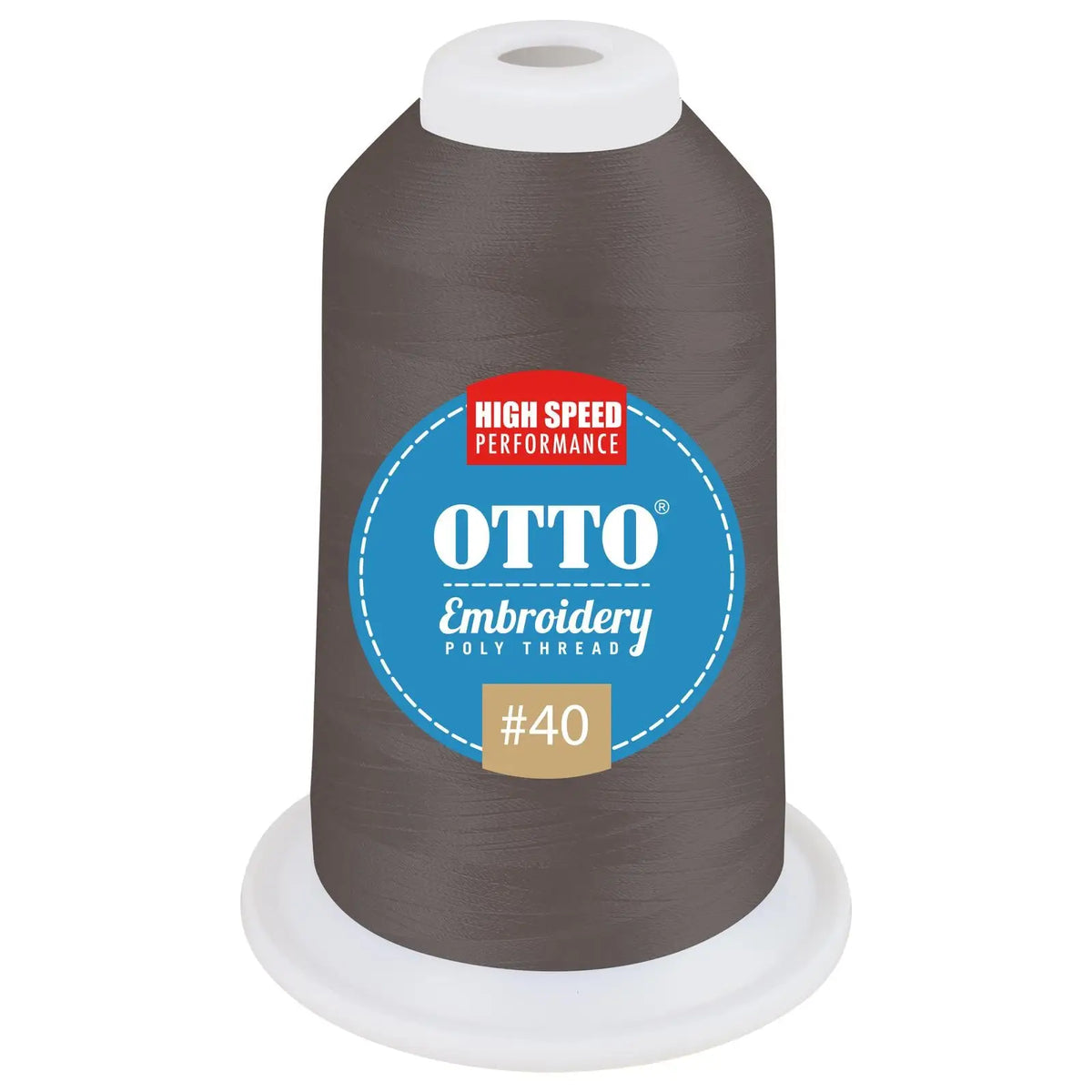 Otto 157-108 Embroidery Poly Thread #40 1,100 Yd. Cone - 510397 - 7 3/8’’ - 5/8’’