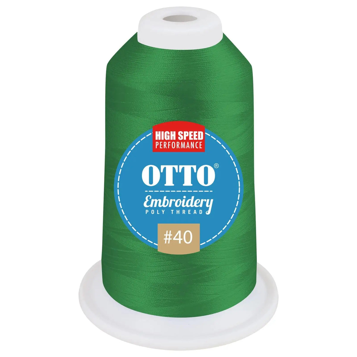 Otto 157-108 Embroidery Poly Thread #40 1,100 Yd. Cone - 900555 - 7 3/8’’ - 5/8’’