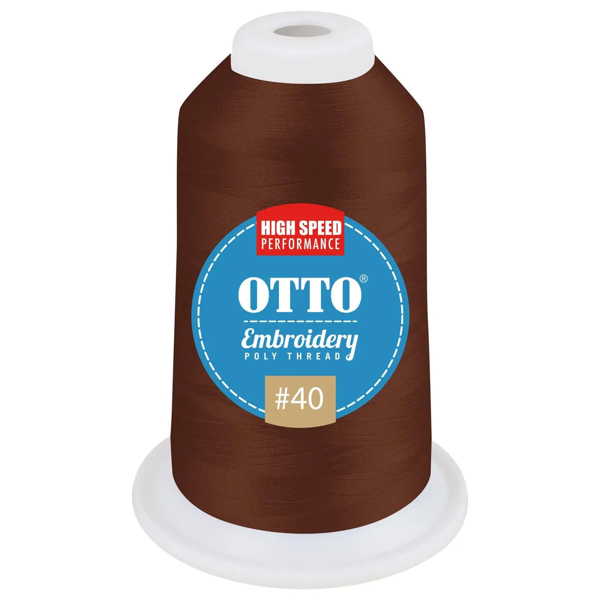 Otto 157-108 Embroidery Poly Thread #40 1,100 Yd. Cone - 95551 - 7 3/8’’ - 5/8’’