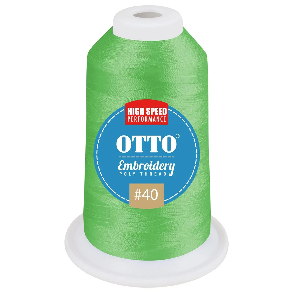 Otto 157-108 Embroidery Poly Thread #40 1,100 Yd. Cone - 95620 - 7 3/8’’ - 5/8’’