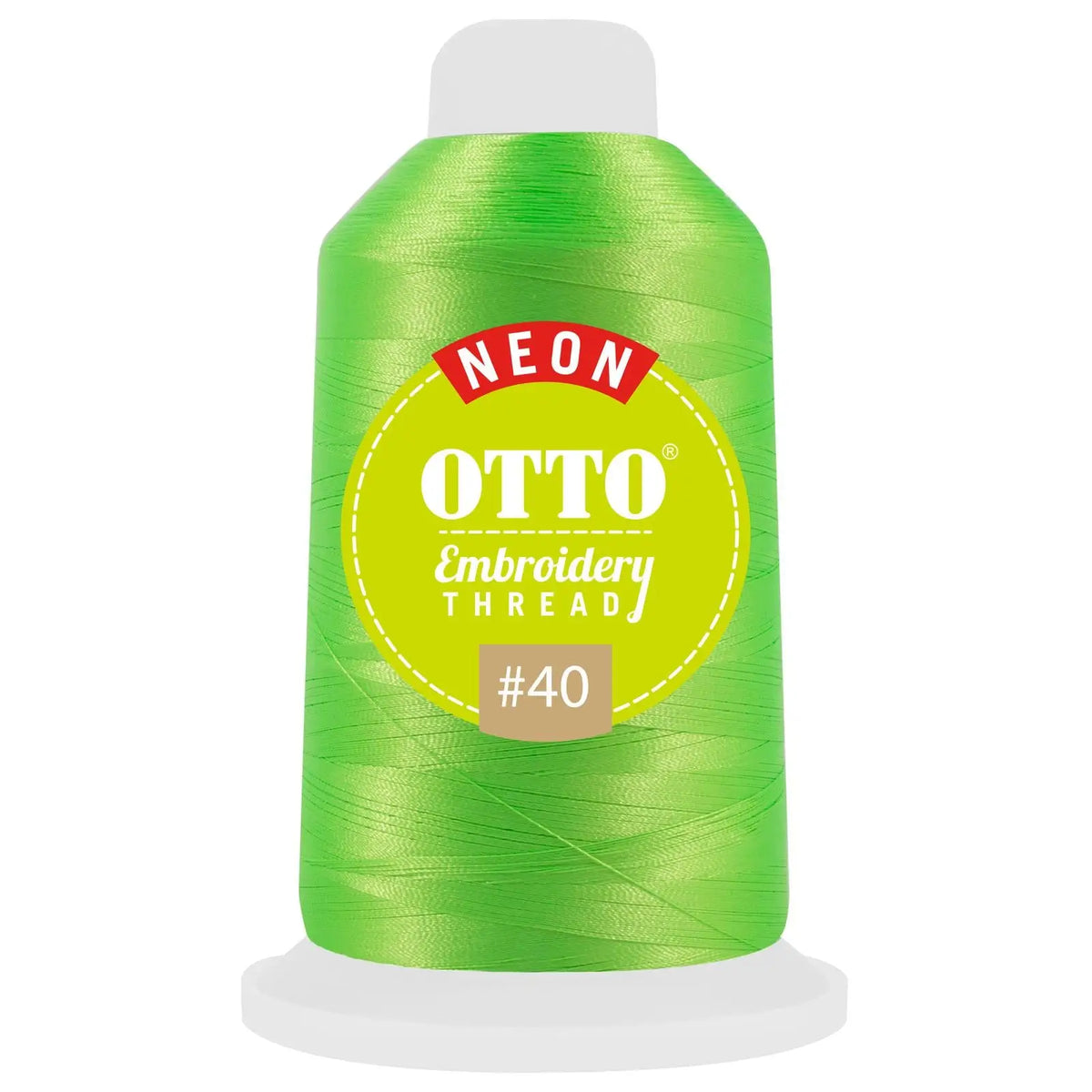 Otto 157-109 Embroidery Neon Thread #40 1,100 Yd. Cone - 42270 - 7 3/8’’ - 5/8’’