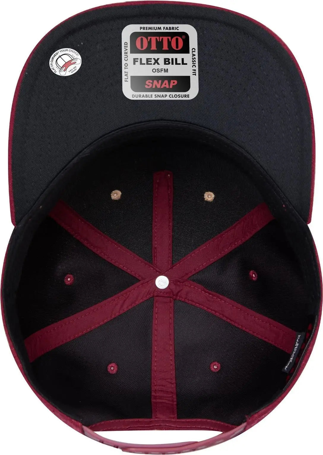 Otto 158-1176 ?Otto Snap’ 5 Panel Pro Style Snapback Cap - Bg Mrn/crk/bg Mrn - 6 1/2’’ - 7 5/8’’