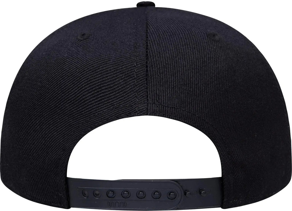 Otto 158-1176 ?Otto Snap’ 5 Panel Pro Style Snapback Cap - Black - 6 1/2’’ - 7 5/8’’