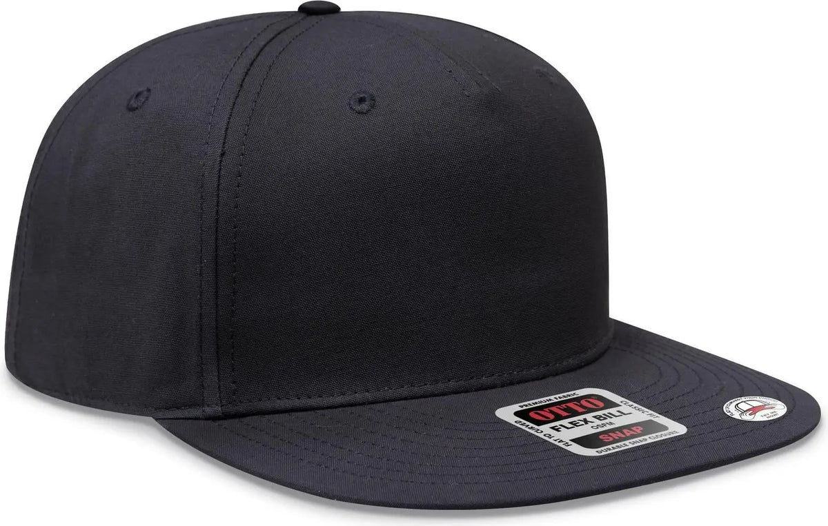 Otto 158-1176 ?Otto Snap’ 5 Panel Pro Style Snapback Cap - Black - 6 1/2’’ - 7 5/8’’