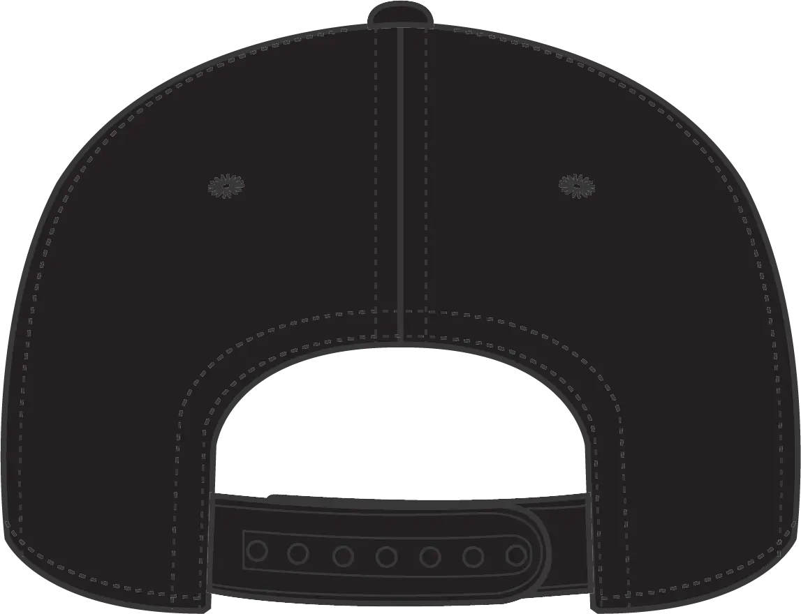 Otto 158-1176 ?Otto Snap’ 5 Panel Pro Style Snapback Cap - Black - 6 1/2’’ - 7 5/8’’