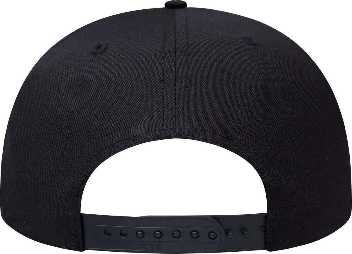 Otto 158-1176 ?Otto Snap’ 5 Panel Pro Style Snapback Cap - Black - 6 1/2’’ - 7 5/8’’