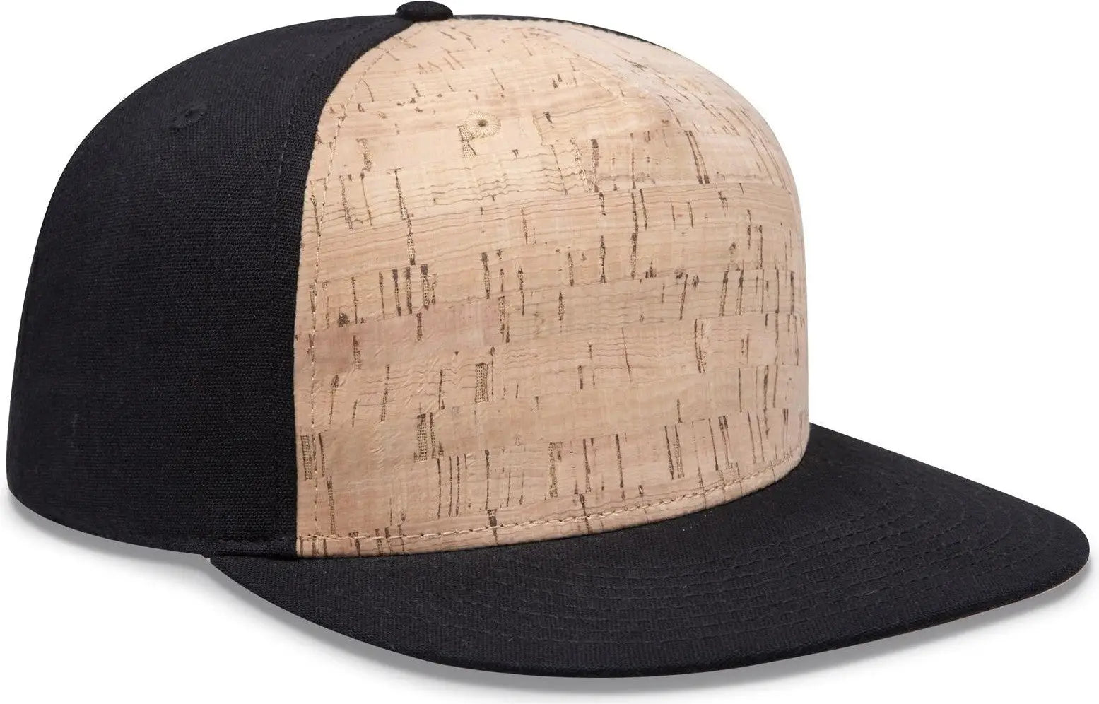 Otto 158-1176 ?Otto Snap’ 5 Panel Pro Style Snapback Cap - Blk/cork/blk - 6 1/2’’ - 7 5/8’’