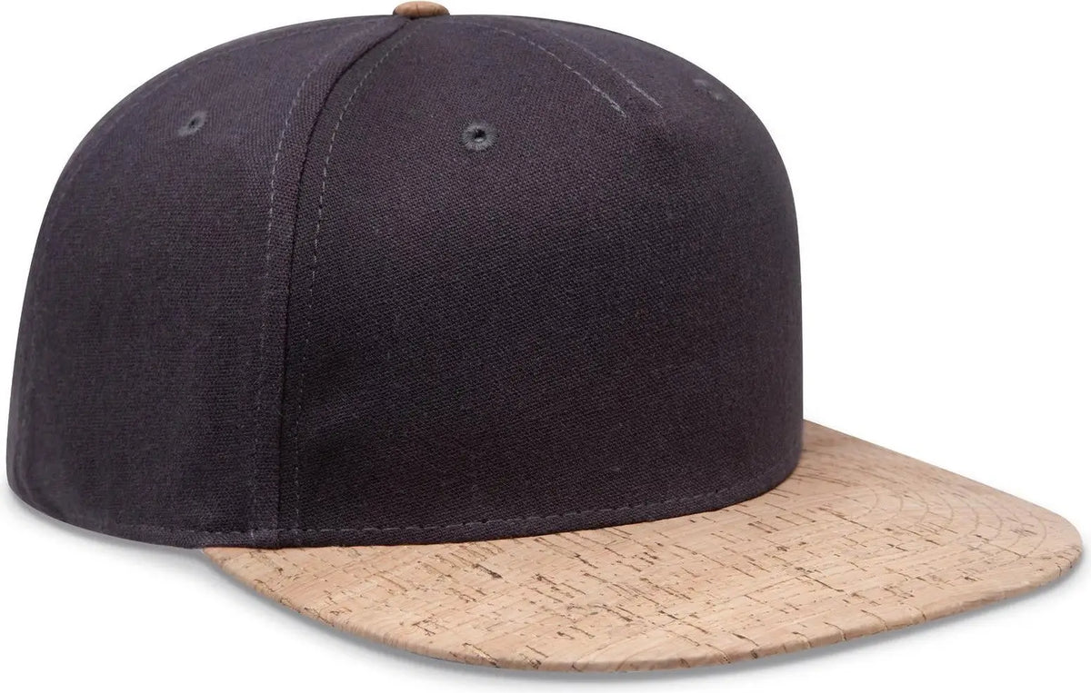 Otto 158-1176 ?Otto Snap’ 5 Panel Pro Style Snapback Cap - Cork/ch Gry - 6 1/2’’ - 7 5/8’’