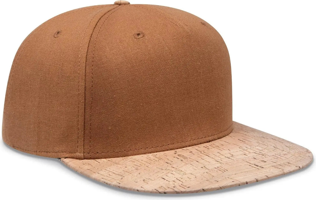Otto 158-1176 ?Otto Snap’ 5 Panel Pro Style Snapback Cap - Cork/cy Brn - 6 1/2’’ - 7 5/8’’