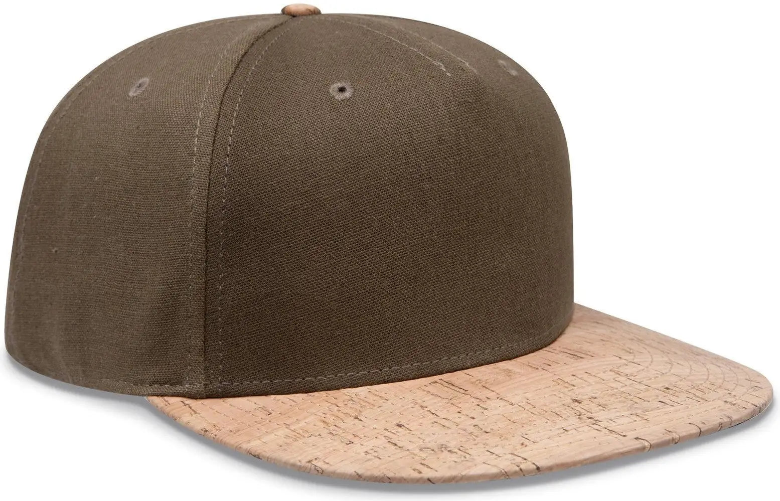Otto 158-1176 ?Otto Snap’ 5 Panel Pro Style Snapback Cap - Cork/ml Grn - 6 1/2’’ - 7 5/8’’