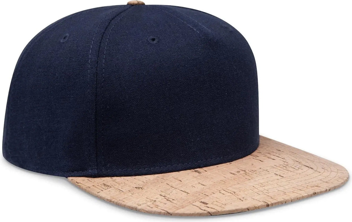 Otto 158-1176 ?Otto Snap’ 5 Panel Pro Style Snapback Cap - Cork/nvy - 6 1/2’’ - 7 5/8’’