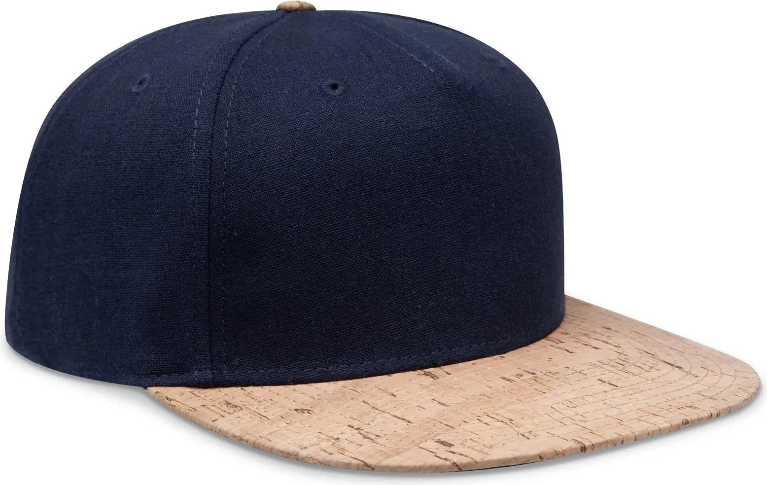 Otto 158-1176 ?Otto Snap’ 5 Panel Pro Style Snapback Cap - Cork/nvy - 6 1/2’’ - 7 5/8’’