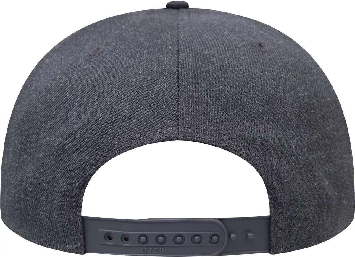 Otto 158-1176 ?Otto Snap’ 5 Panel Pro Style Snapback Cap - Heath. Black - 6 1/2’’ - 7 5/8’’