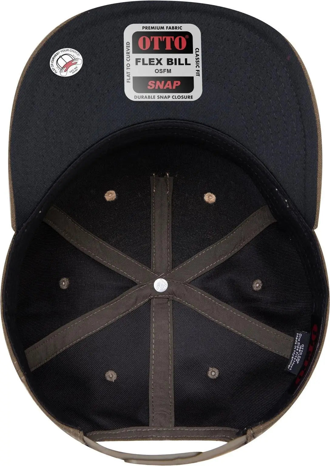 Otto 158-1176 ?Otto Snap’ 5 Panel Pro Style Snapback Cap - Ml Grn/crk/ml Grn - 6 1/2’’ - 7 5/8’’