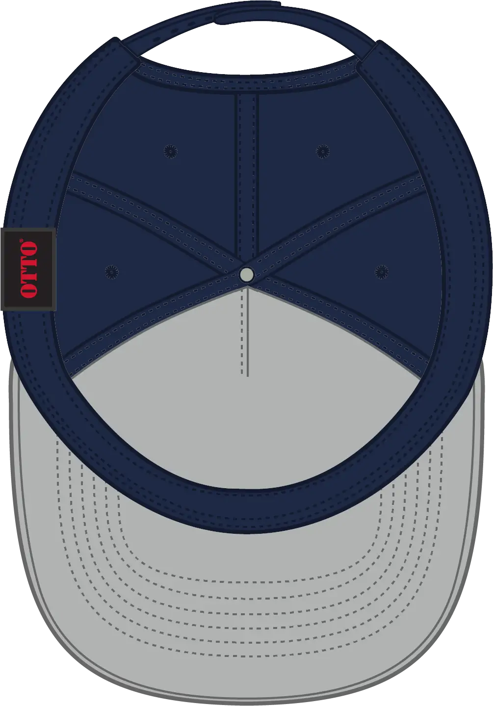 Otto 158-1176 ?Otto Snap’ 5 Panel Pro Style Snapback Cap - Nvy - 6 1/2’’ - 7 5/8’’